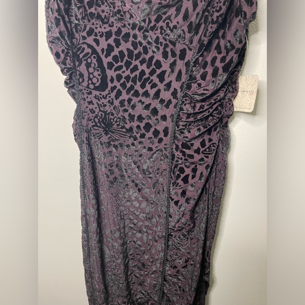 NWT Free People Intimately In My Heart Bodycon Burnout Velvet Midi Slip Dress - Picture 10 of 11